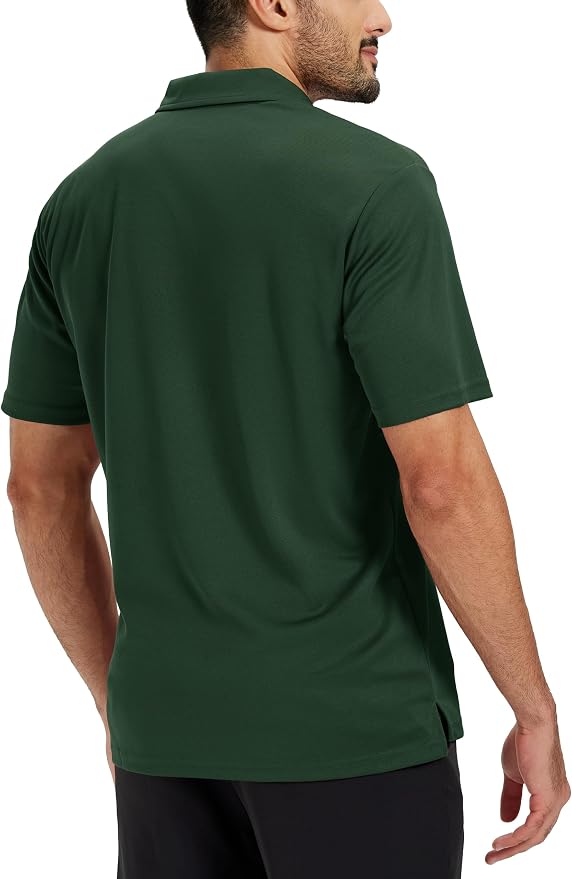 TACVASEN Mens Polo Shirts Short Sleeve Dry Fit Performance Breathable Golf Shirt - Image 2