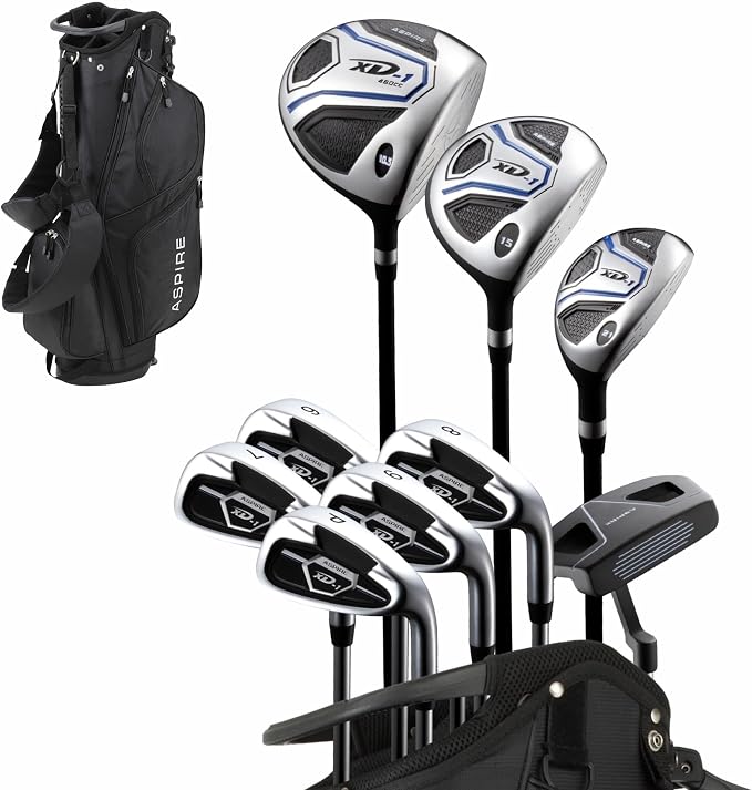 Aspire XD1 Men’s 14-Piece Golf Set – 460cc Titanium Driver, 6-PW Irons by ASPIRE