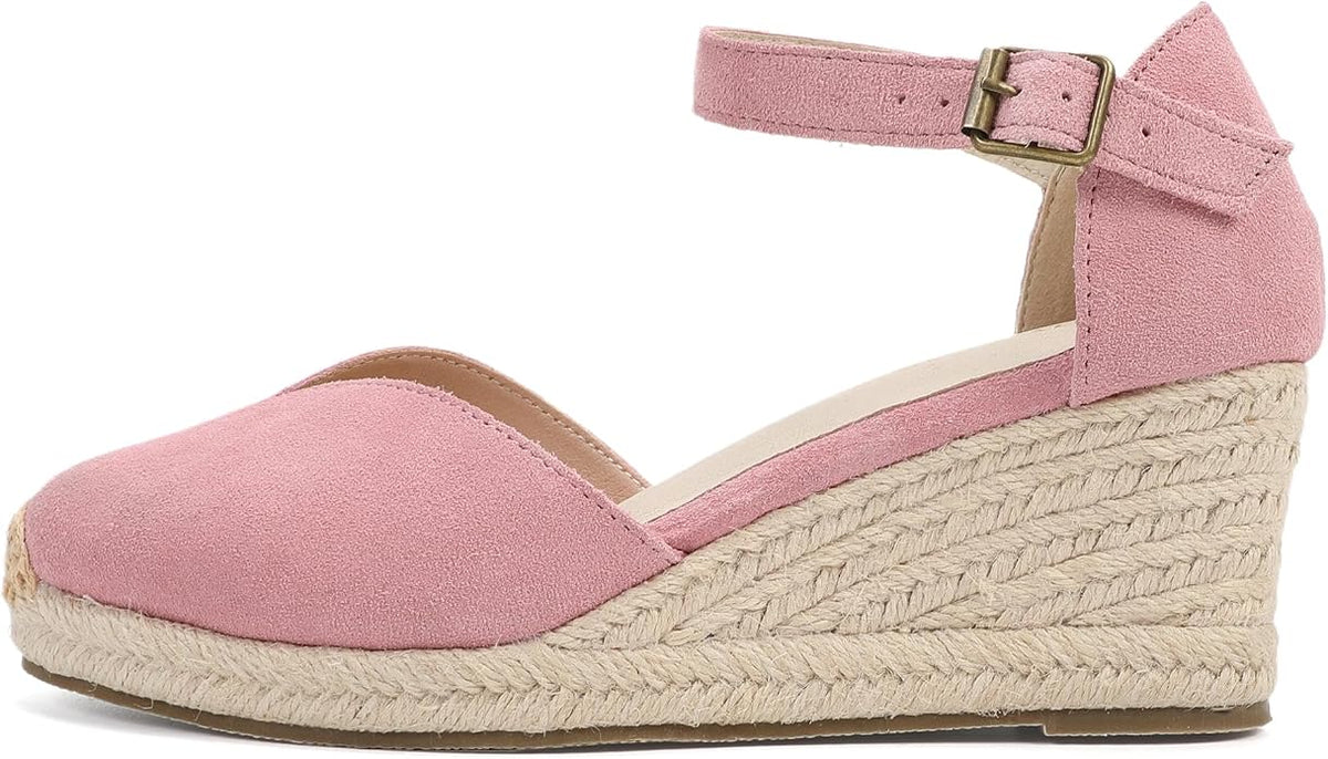 Platform Wedges Sandals for Women, Ankle-Strap, Cap Toe, Summer Espadrilles - Image 2