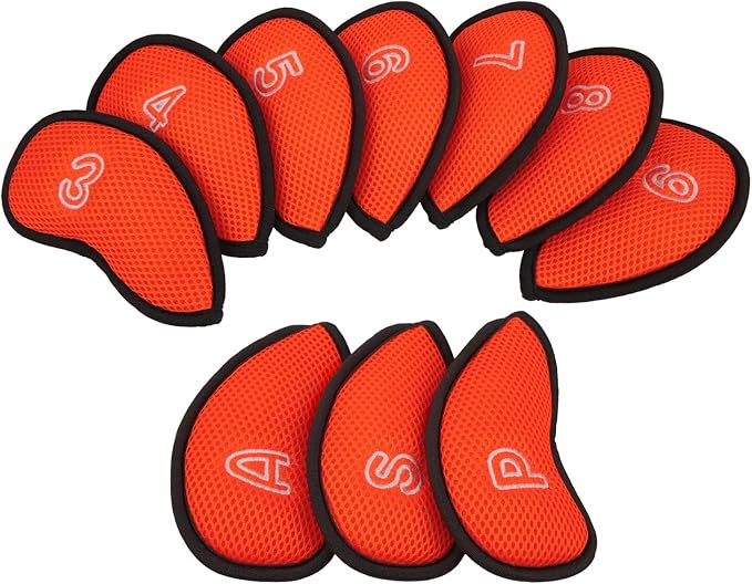 10Pcs/Pack New Meshy Golf Iron Covers Set Golf Club Head Cover Fit Most Irons - Image 2