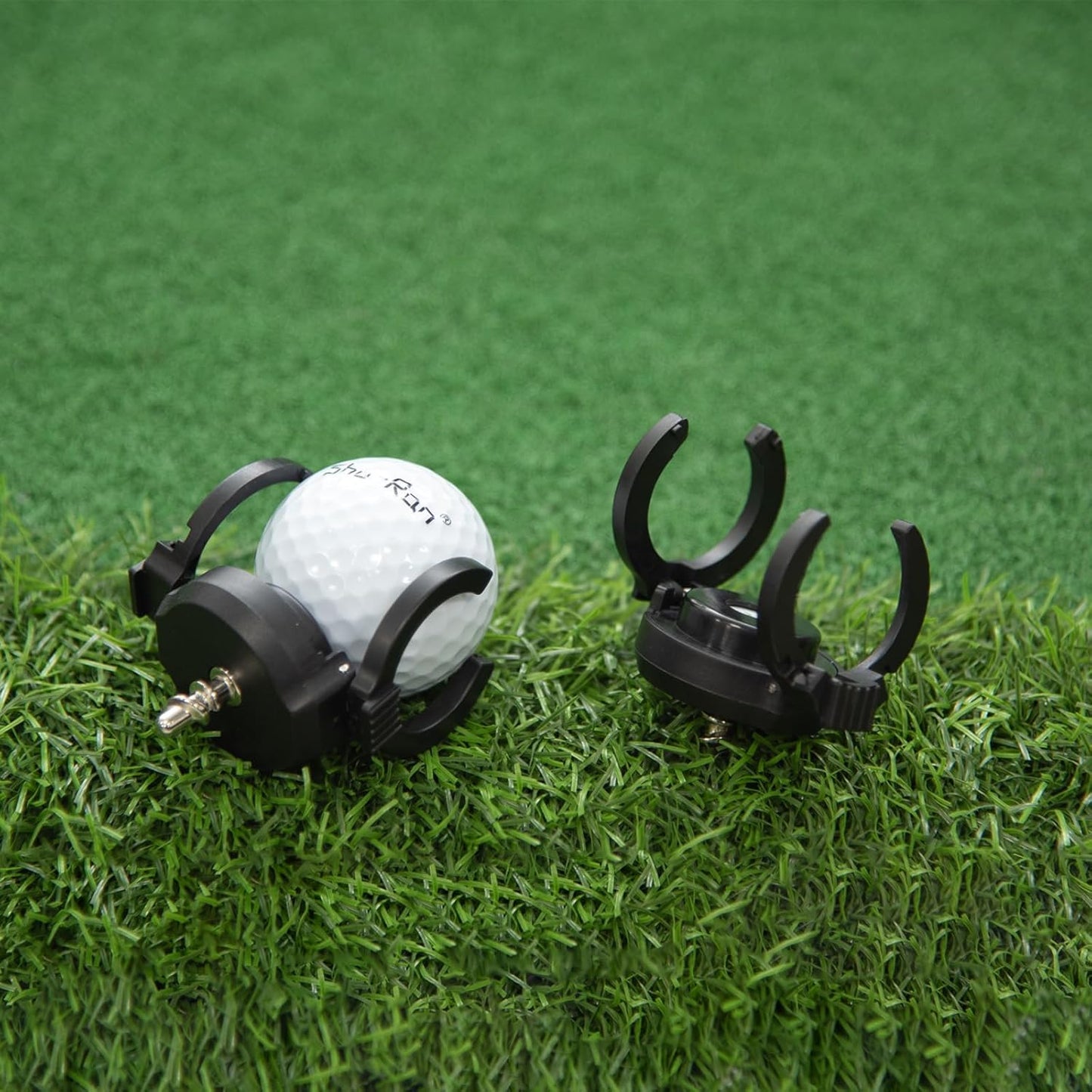 2 Pack Magnetic Golf Ball Retriever, Screw-in Golf Ball Grabber for End of Putter, Golf Ball and Club Pick-Up Tool with Foldable Claw, Easy Installation & No Drilling Required