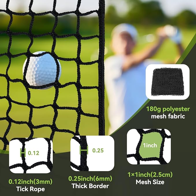 Golf Nets Practice，Sports Nets for Backyard Driving Real Golf Balls10ft to 60ft - Image 3