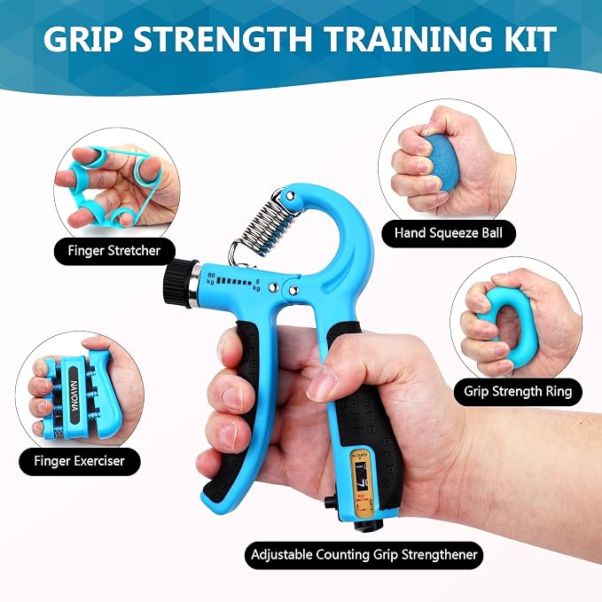 13 PCS Grip Strength Trainer Kit, Hand Gripper Strengthener, Forearm - Image 2