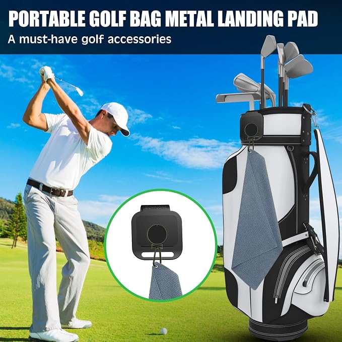 3Pcs Golf Magnetic Landing Pad, Magnetic Golf Towels, Magnetic Rangefinder Strap - Image 5