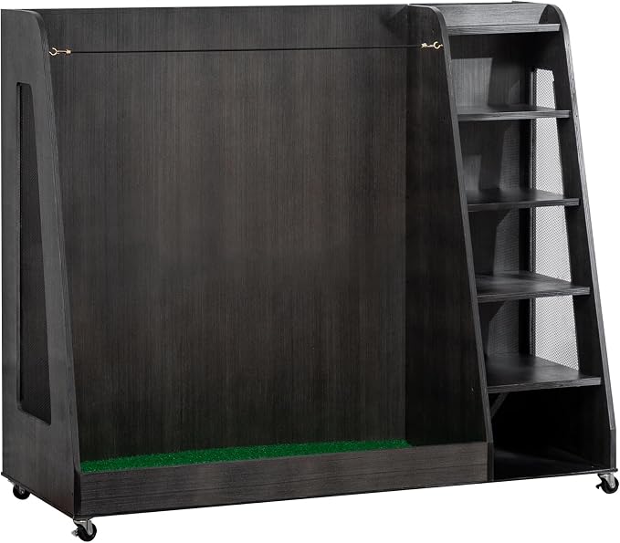 Wooden Golf Bag Organizer Garage Large Golf Bag Storage Rack Stand - Image 9