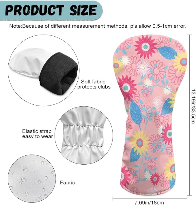 Golf Club Head Covers for Club Protective, Waterproof PU Leather Driver Fairway - Image 5