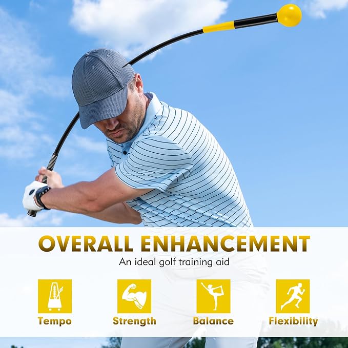 GYMAX Golf Swing Trainer, Warm-Up Stick - Image 5