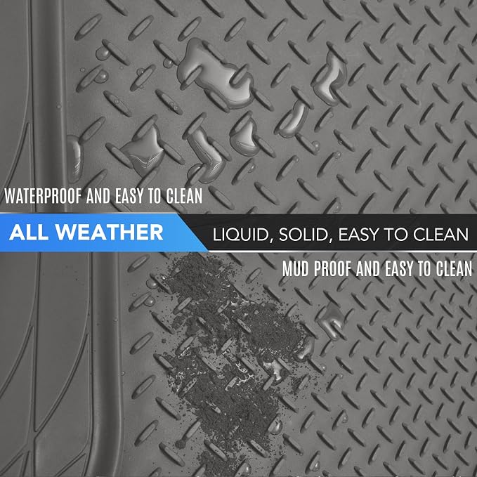 PIC AUTO Heavy Duty Rubber Trunk Cargo Liner Floor Mats, Trimmable to Fit - Image 3