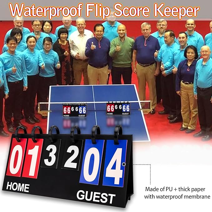 Flip Scoreboard Tabletop Score Flipper, Football Portable Scoreboard, Flip - Image 3