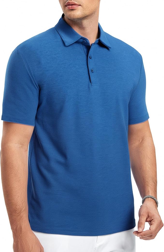 Alex Vando Mens Golf Shirt Moisture Wicking Quick-Dry Short Sleeve Casual Polo - Image 6