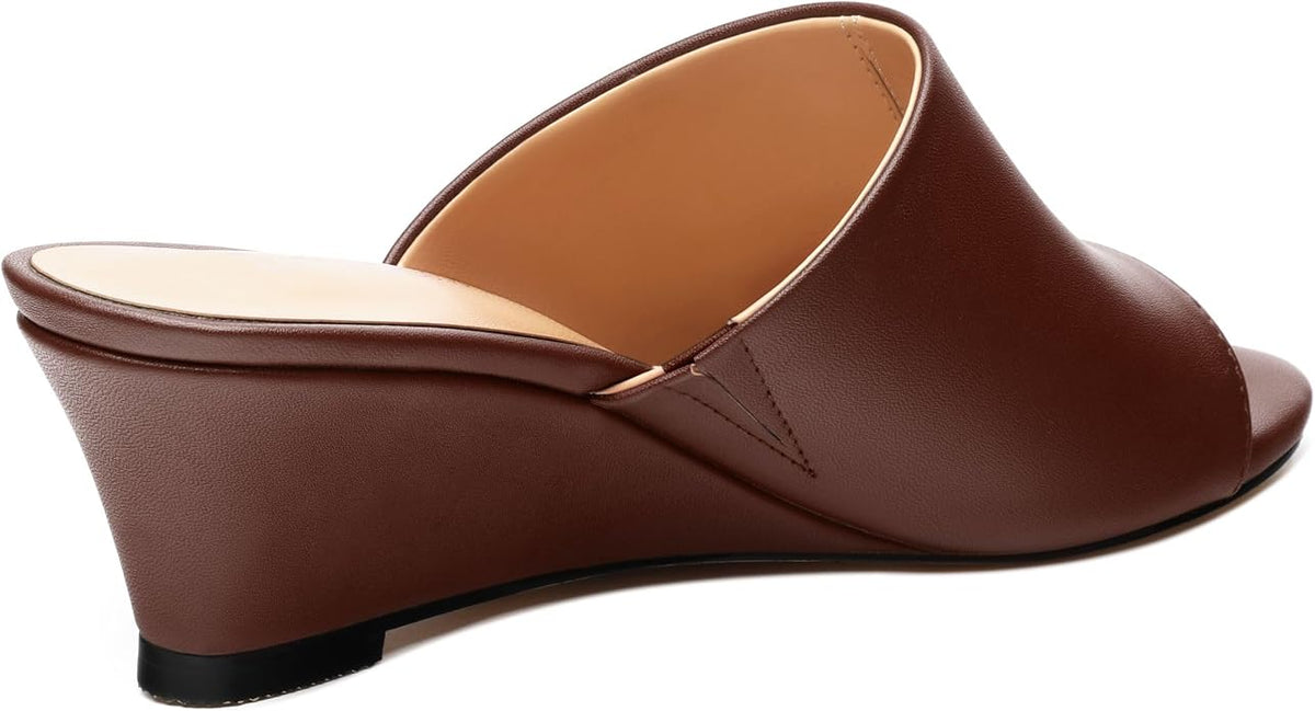 Wedge Sandals for Women Open Toe Wedge Heels Womens Matte High Heel Sandal - Image 5
