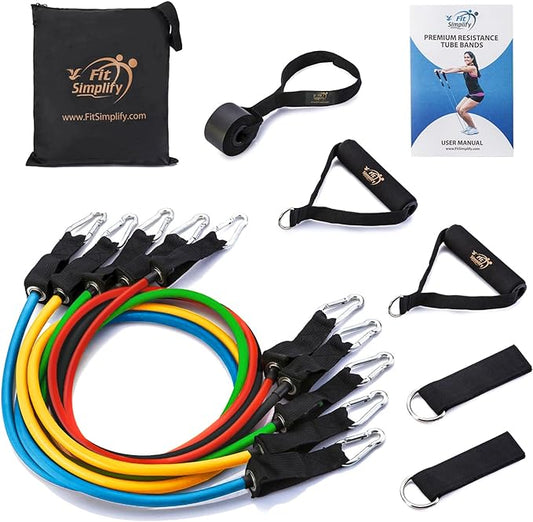 Fit Simplify Resistance Tube Bands 12 Piece Set by FitSimplify