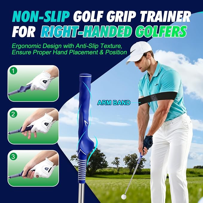 Retractable Golf Swing Training Aid, Right-Handed Golf Swing Trainer - Image 3