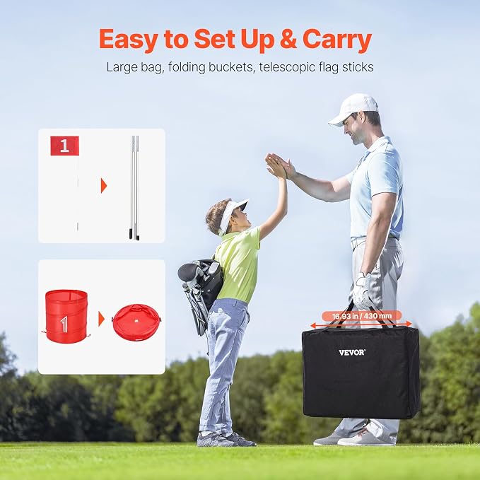 VEVOR Backyard Golf Game, 9 Hole Golf Course, Golf Game Practice Games - Image 5