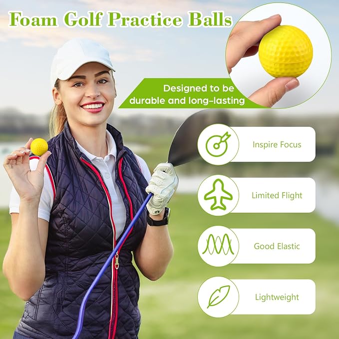 12 Pcs Foam Golf Practice Balls Soft Foam Balls - Image 3