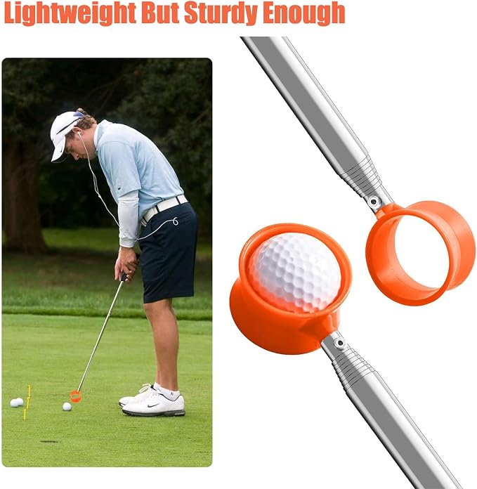 Golf Ball Retriever Telescopic, 12Ft Aluminum Alloy Golf Ball Retriever - Image 6