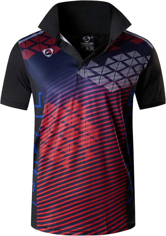 jeansian Men's Sport Outdoor Quick Dry Fit Short Sleeves Polo Tee Shirt Tshirt T-Shirt Tops Golf Tennis Bowling LSL195