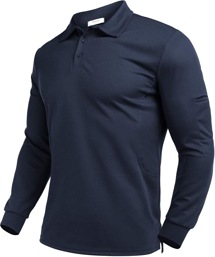 Deyeek Men's Polo Shirts Long Sleeve Golf Polo Shirts by Deyeek