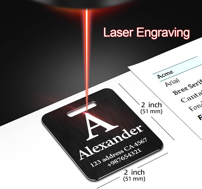 Customized Stainless Steel Luggage Tags: Personalize Your Suitcases, and Bags - Image 4
