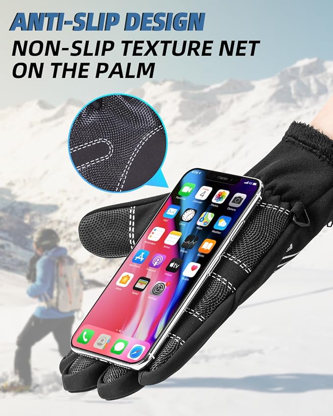 ROCKBROS Winter Cycling Gloves for Men Women Water Resistant Touch Screen - Image 5