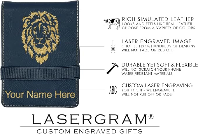 LaserGram Mini Padfolio with Notepad and Pen, Golfer Golfing, Personalized - Image 4