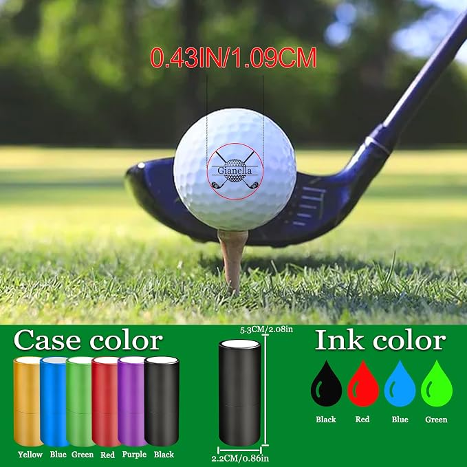 Custom Golf Ball Stamp Marker Personalized Quick-Dry Monogram Golf Ball Stamp - Image 2