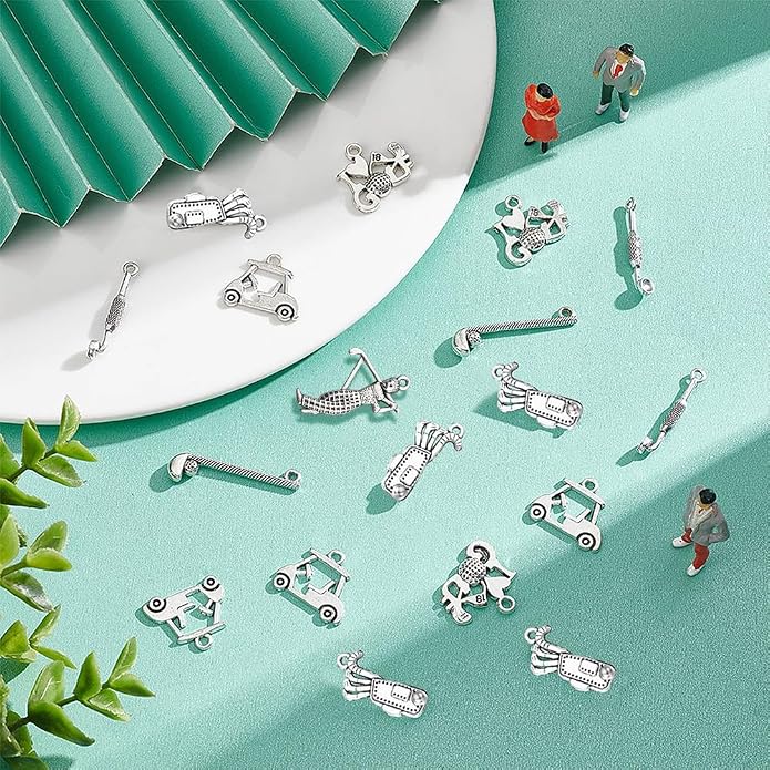 SUNNYCLUE 1 Box 60Pcs Golf Charms Golf Charm Bulk Sport Club Cart Sports - Image 4
