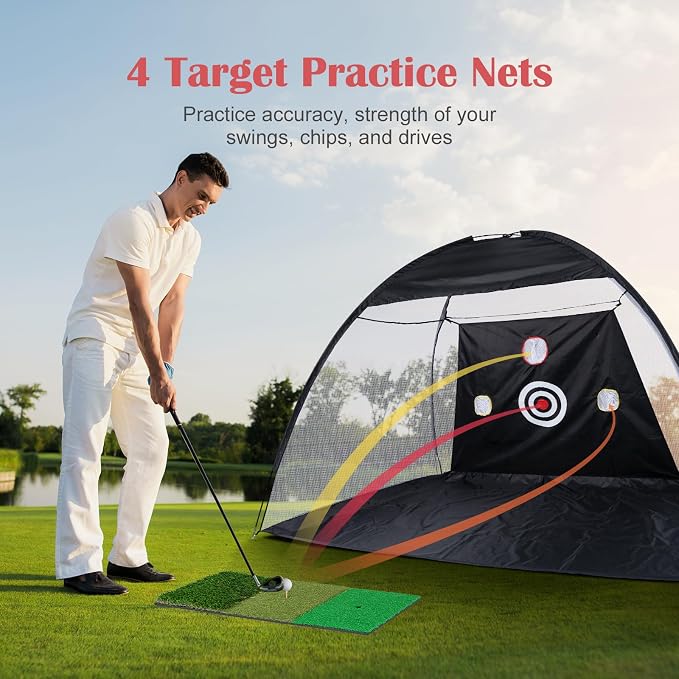Golf Net, 10 x 7ft Backyard Practice net, Golf Hitting, Driving Net - Image 2