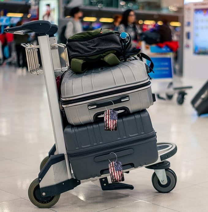 2 Pack American Flag Luggage Tags - Image 6