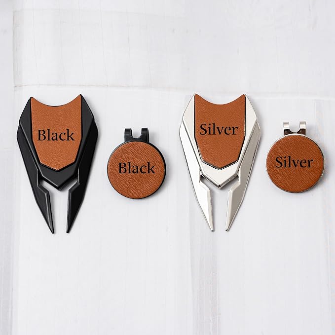 Personalized Leather Divot Repair Tool Set, Custom Golf Ball Marker - Image 5