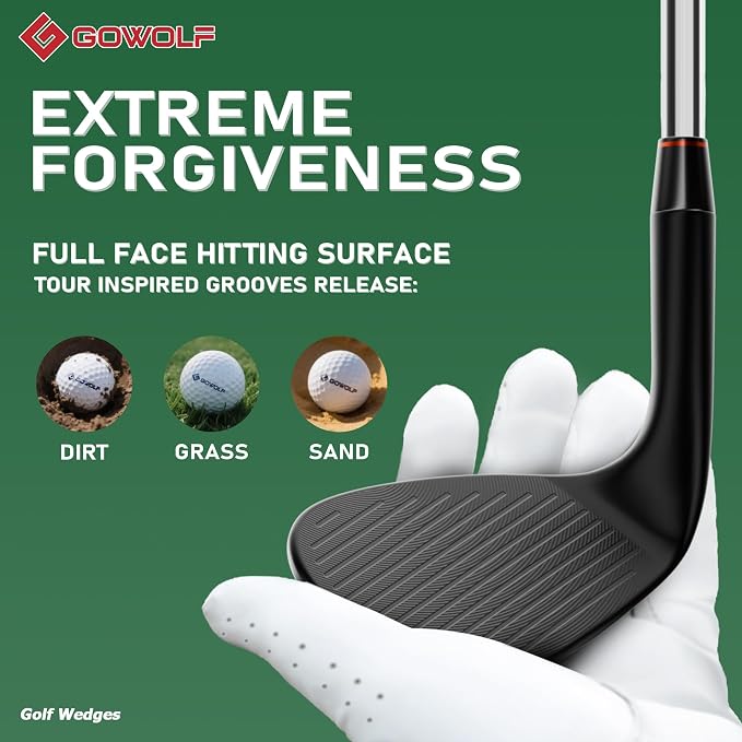 Gowolf Premium Forged Full Face Golf Wedges 50/52/54/56/58/60/69 Degree - Image 5