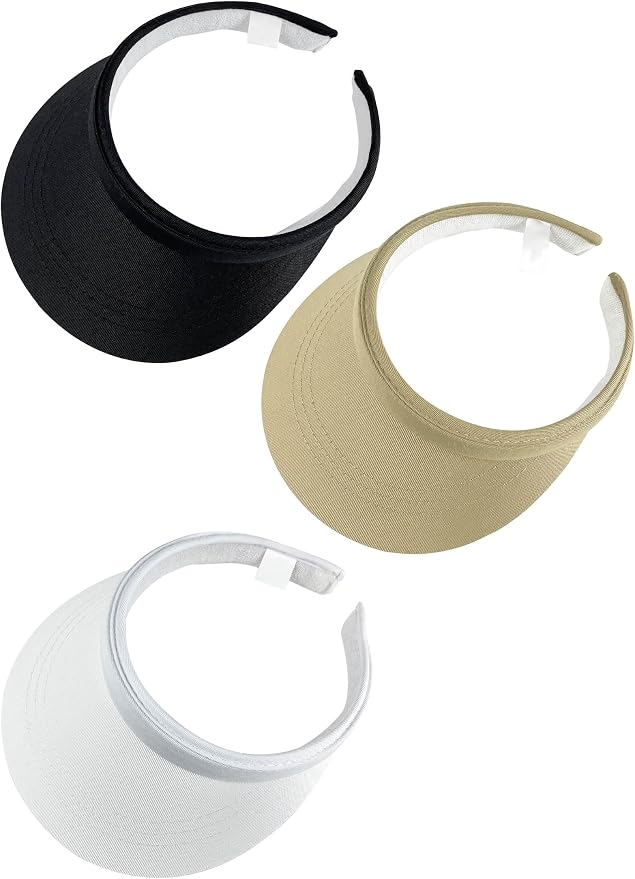 3 Pack Sports Sun Visor Hat Women Men Adjustable Clip On Visors Outdoor Golf by Ydocqli