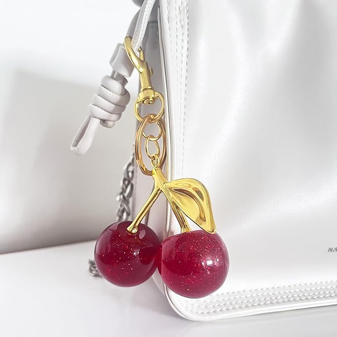 Fruit Bag Charm Purse Charms Keychain Strawberry Cherry Accessories Keychain - Image 8