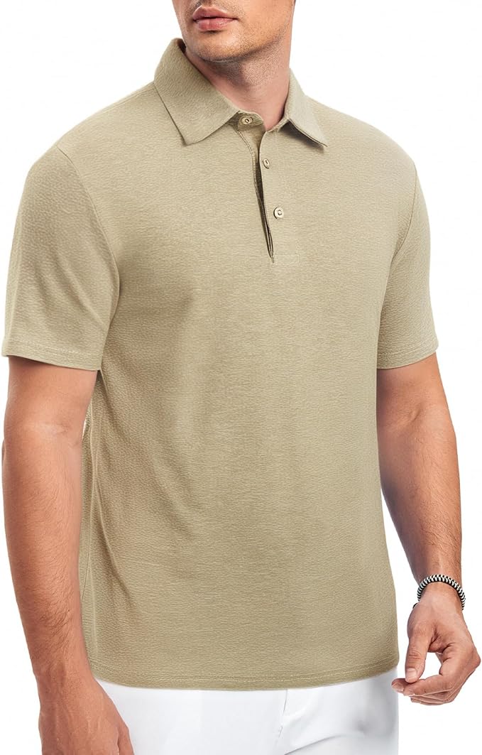 Alex Vando Mens Golf Shirt Moisture Wicking Quick-Dry Short Sleeve Casual Polo - Image 6