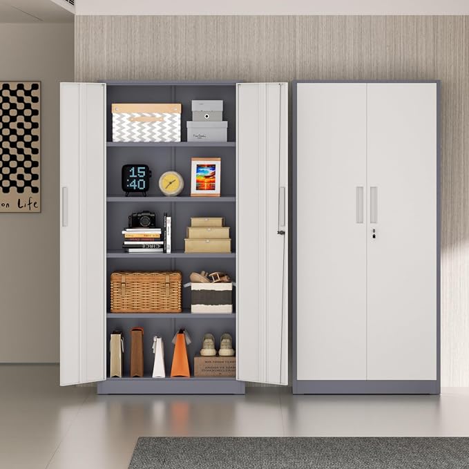 Incbruce 72” Metal Storage Cabinet, Garage Cabinets and Storage System - Image 9