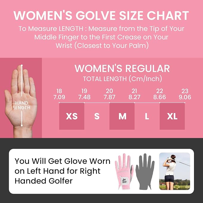 Amy Sport Golf Gloves Women's Upgrade Rain Grip Left Hand Weathersof Value 2 - Image 6