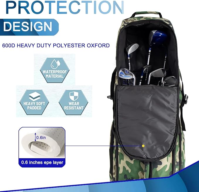 Goloni Golf Travel Bag with Wheels, Golf Travel Case - Image 4