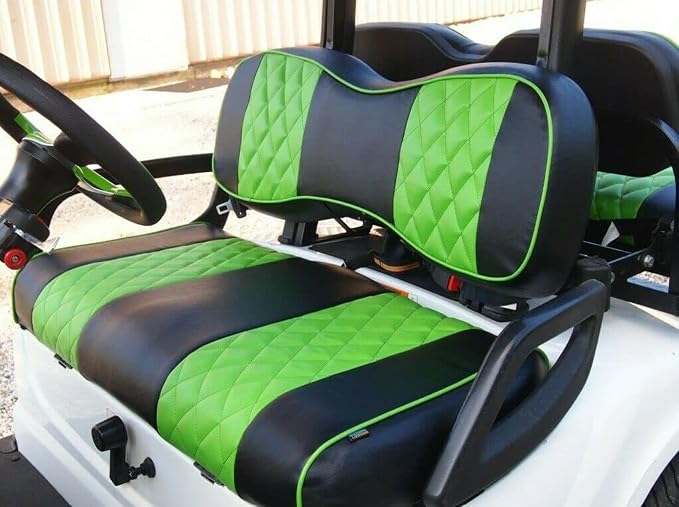 Huskey Parts Company Lime Green Diamond Golf Cart Seat Covers Compatible by HuskeyPartsCompany