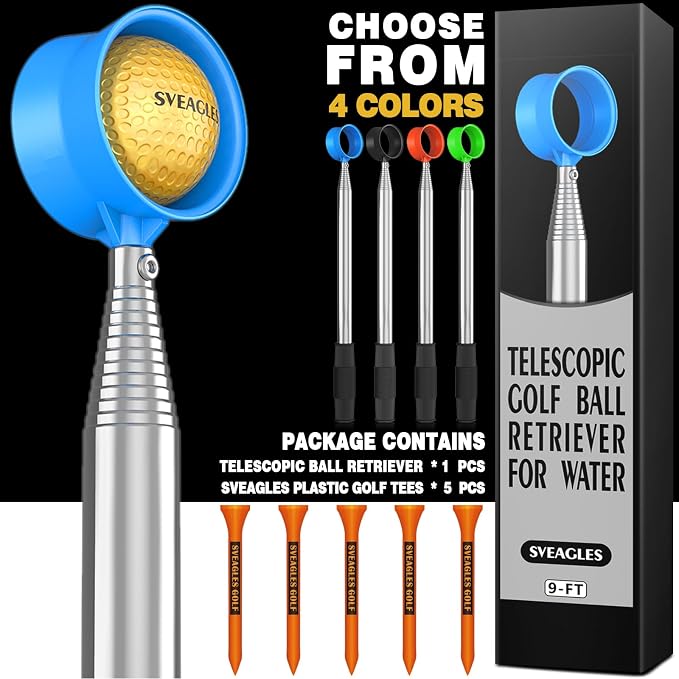 Golf Ball Retriever Telescopic for Water, 12Ft/9Ft Two-Sided Golf Ball Grabber - Image 7