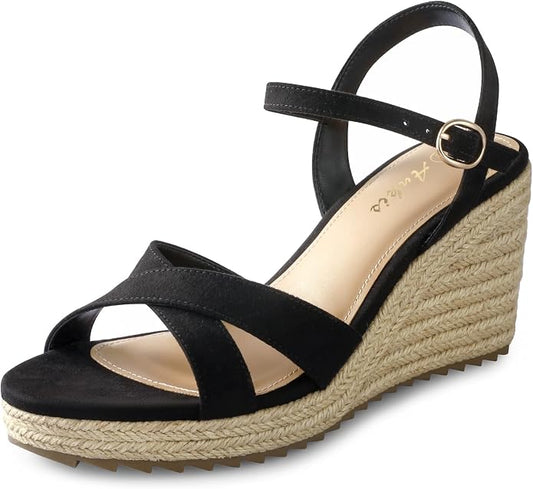 Ankis Wedge Sandals for Women, Espadrille Womens Wedge Sandals Comfortable Open by Ankis
