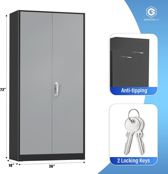Greenvelly Metal Storage Cabinet - Image 3