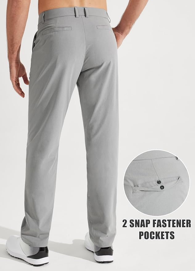 Libin Mens Golf Pants Stretch Work Dress Pants 30"/32"/34" Quick Dry - Image 2