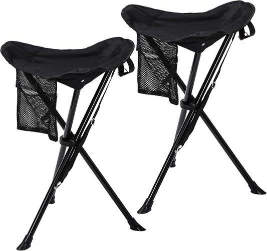 REDCAMP 2 Pack Extra Tall Folding Tripod Stools by REDCAMP