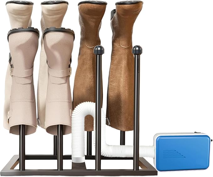 Boot Rack Organizer Tall Boots Boot Storage Free Standing Shoe Racks Black Metal by Unknown