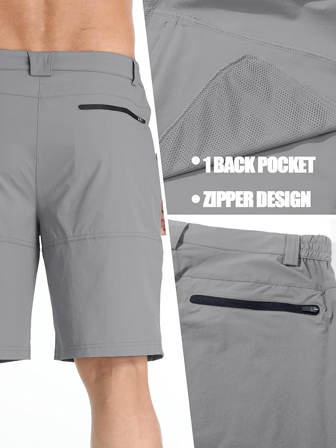 TACVASEN Men's Summer Outdoor Shorts Quick Dry Cargo Casual Work Hiking Shorts - Image 7