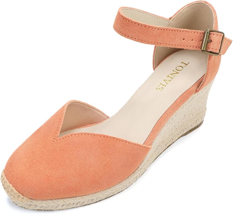 Platform Wedges Sandals for Women, Ankle-Strap, Cap Toe, Summer Espadrilles - Image 7