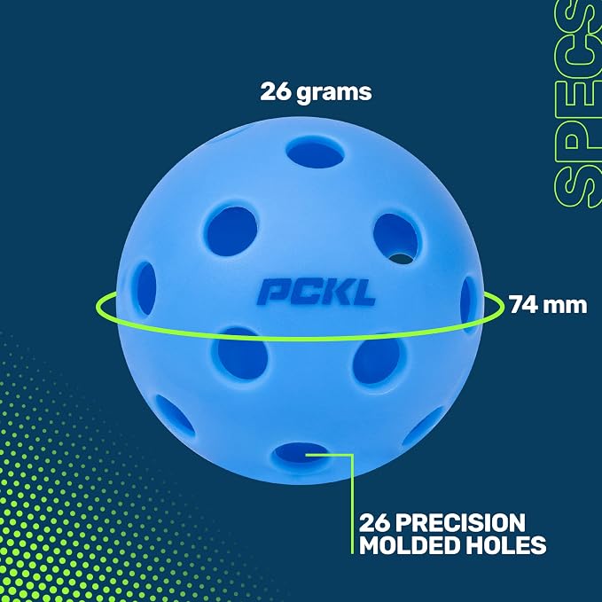 PCKL Optic Speed Pickleball Balls | Choose Indoor or Outdoor Pickleballs | - Image 3