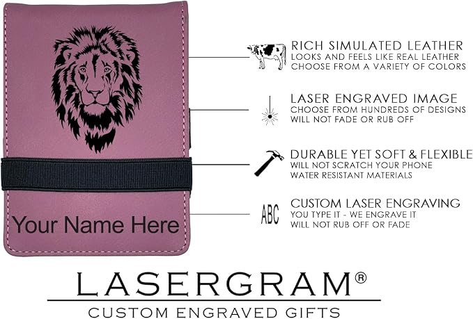 LaserGram Mini Padfolio with Notepad and Pen, Golfer Golfing, Personalized - Image 4
