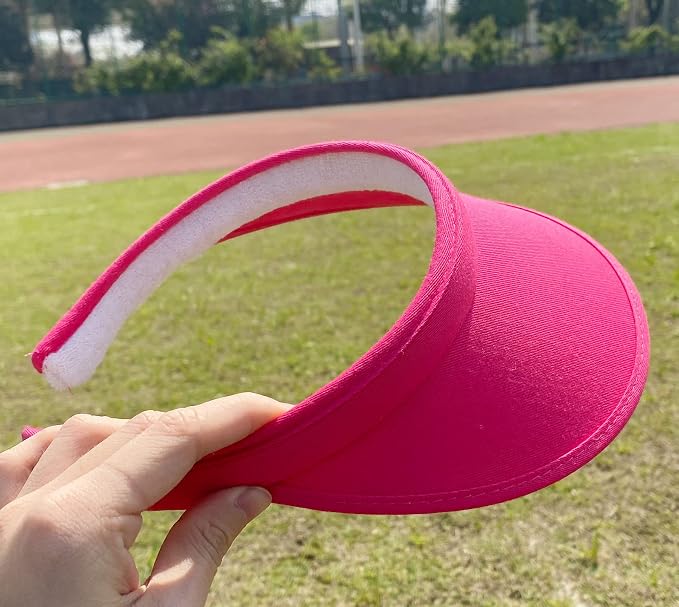 2 Pack Sun Visor Hats Women Men Clip On Wide Brim Visors Hat Outdoor Sports - Image 2