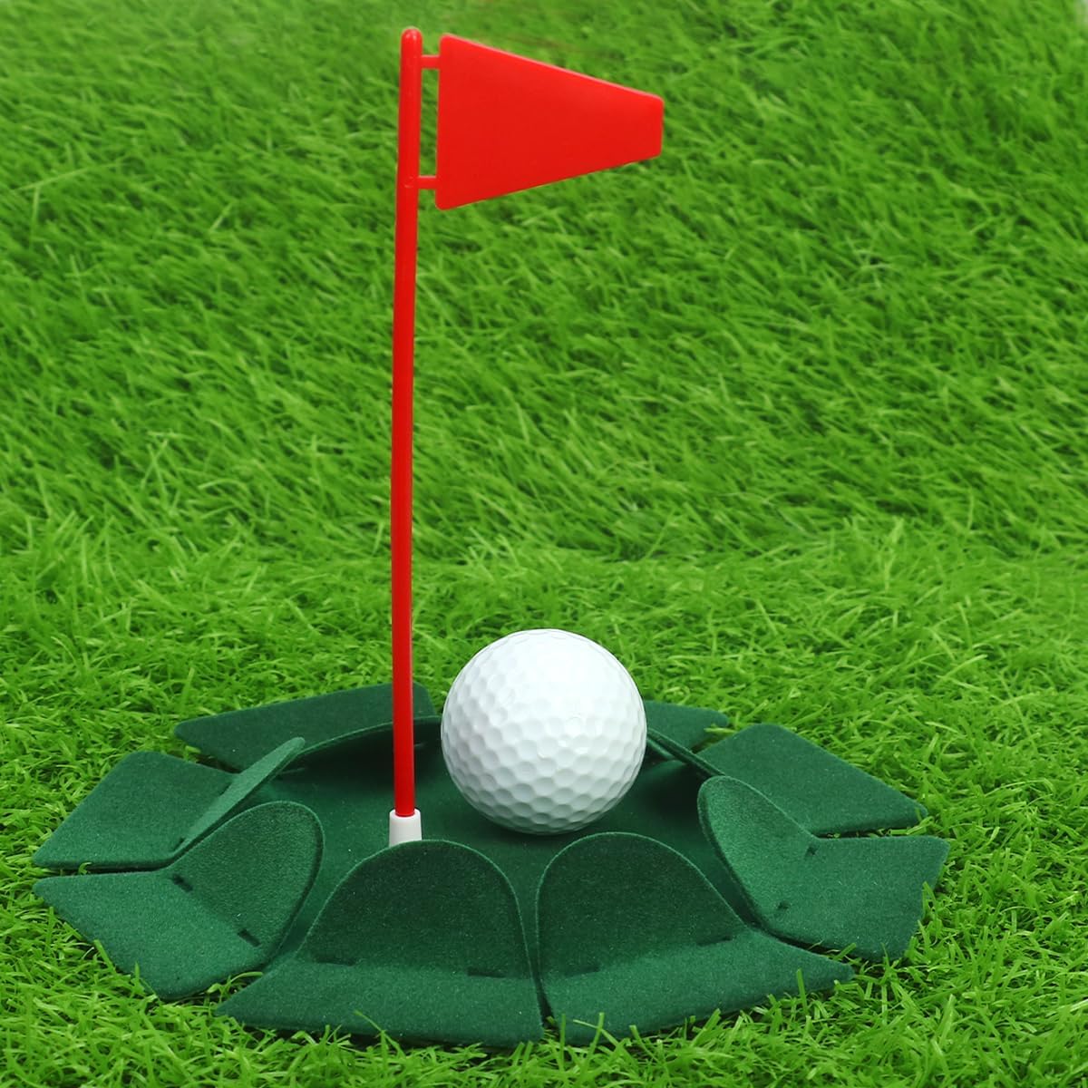 HOW TRUE 2 PCS All-Direction Golf Putting Cup Golf Practice Hole Cup Surface Flocking for Office Indoor Outdoor Practicing